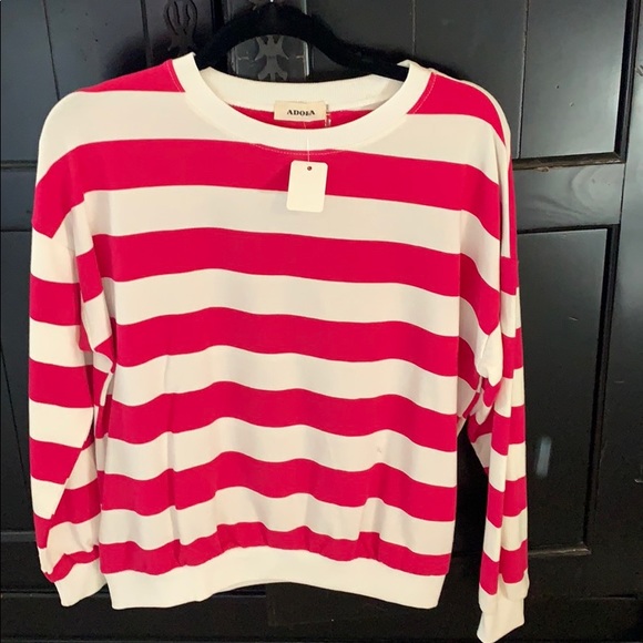Pink and white sweater NWT - Picture 1 of 3
